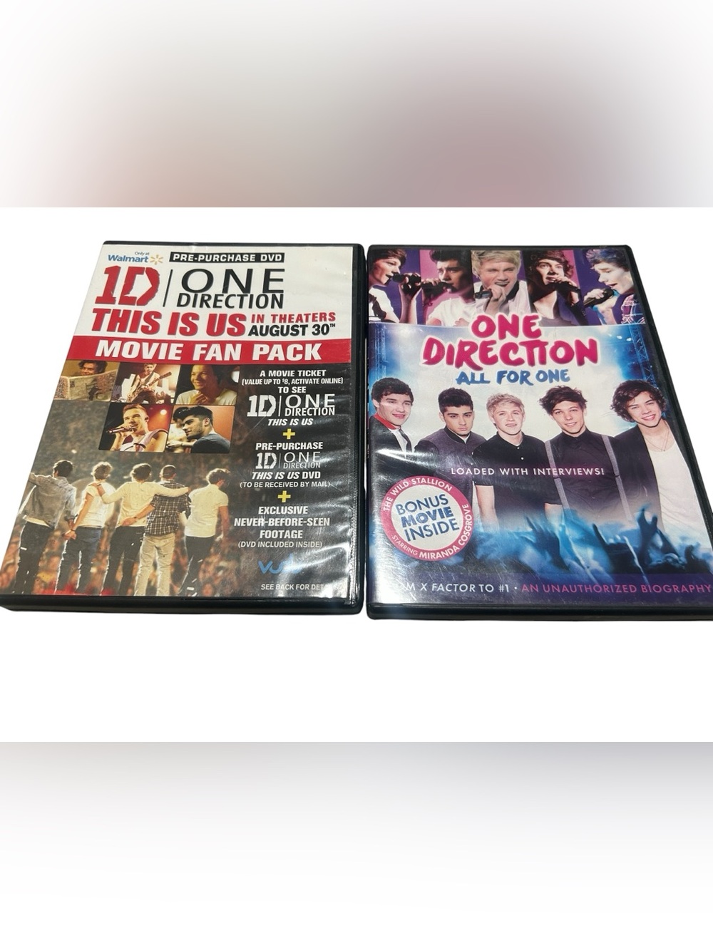 1D ONE DIRECTION DVDs 2 total